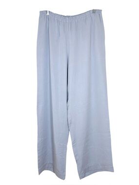 Soft Surroundings Tencel Wide Leg Pants Blue L